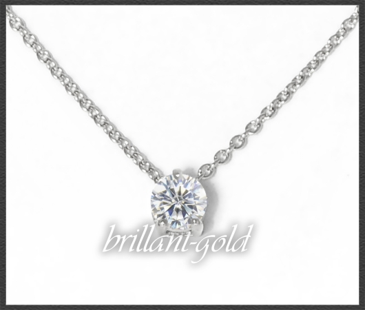 Brillant Anhänger + Kette 585 Gold, 0,52ct, Si3